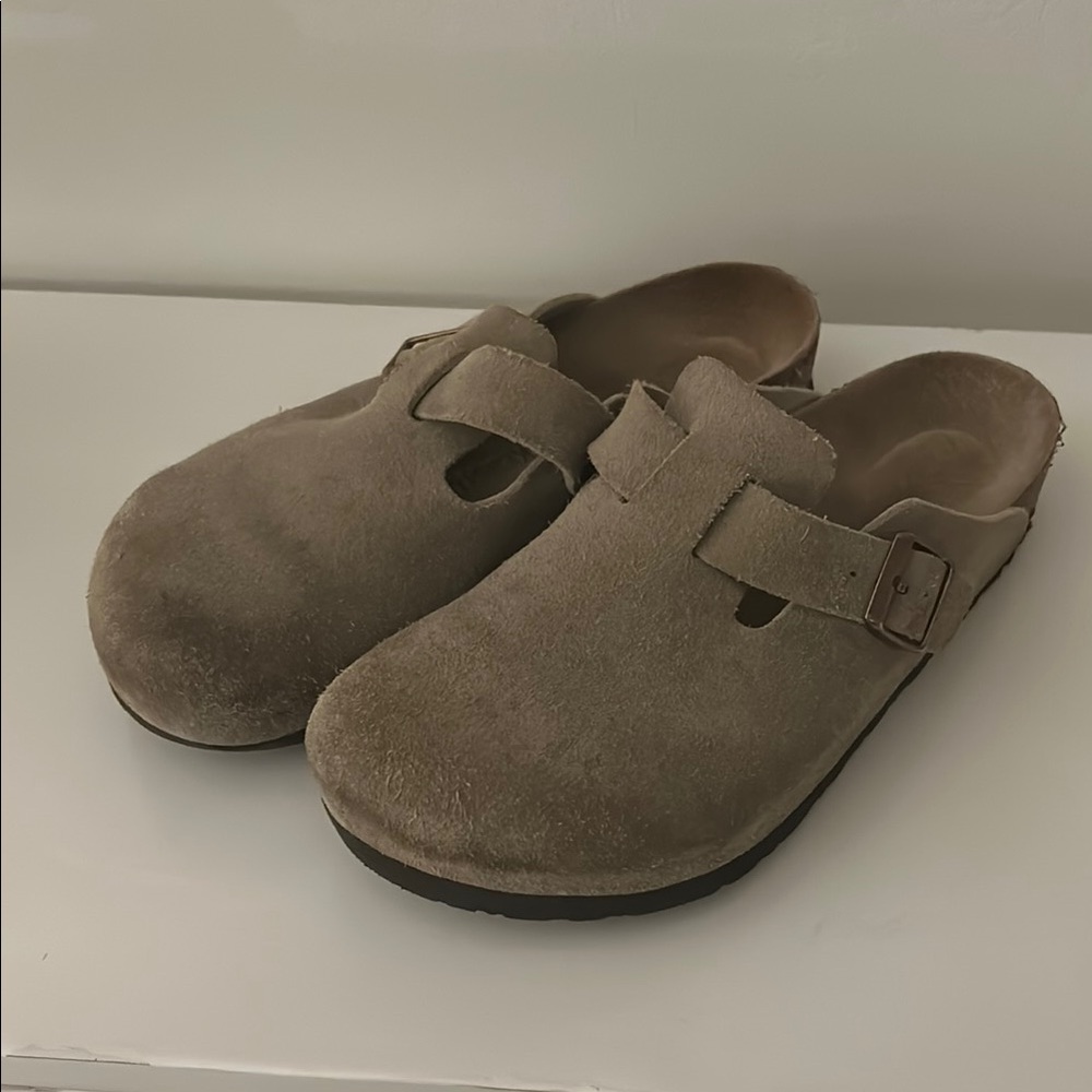 Birkenstock Boston Soft Footbed Suede Clogs